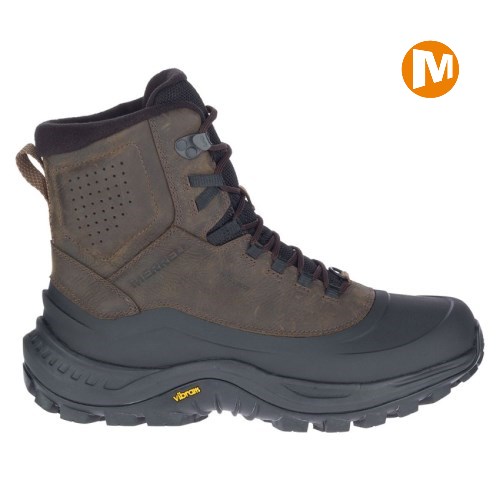 Pánské Zimní Boty Merrell Thermo Overlook 2 Mid Waterproof Tmavě Hnědé (CZ. BHODN)